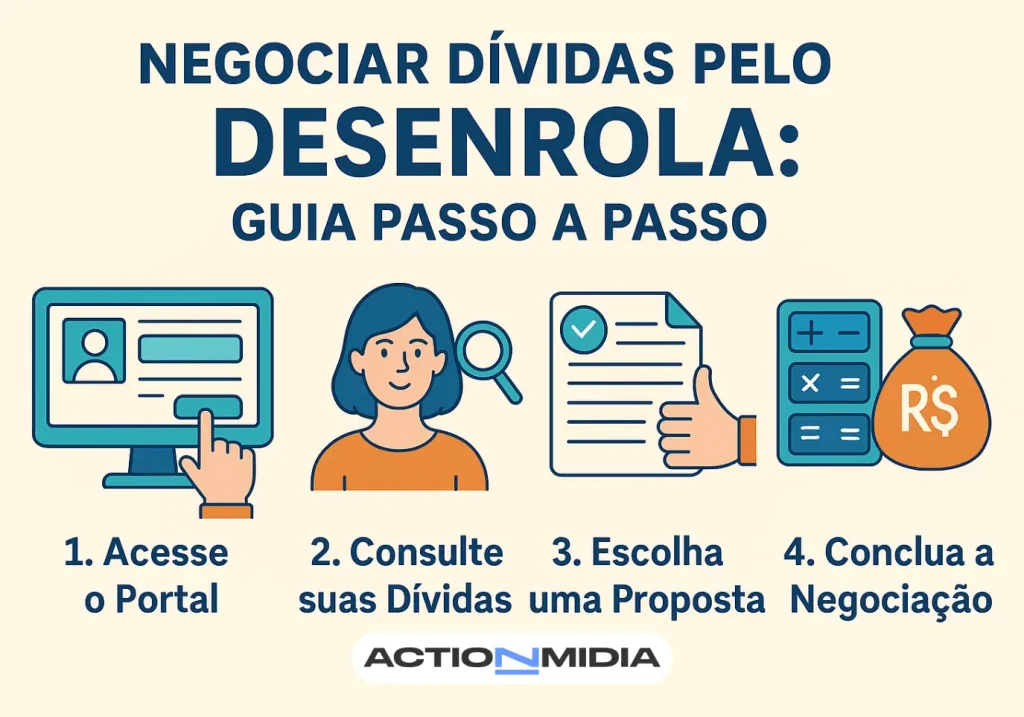 Negociar dívidas pelo Desenrola: Guia com passo a passo - Action Midia