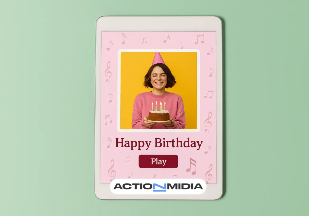 Cartão de Aniversário com Música: Ideias e Passos para Criar - Action Midia