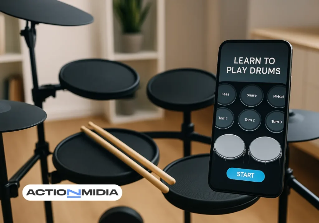 Aplicativo para aprender bateria: Comece a tocar - Action Midia